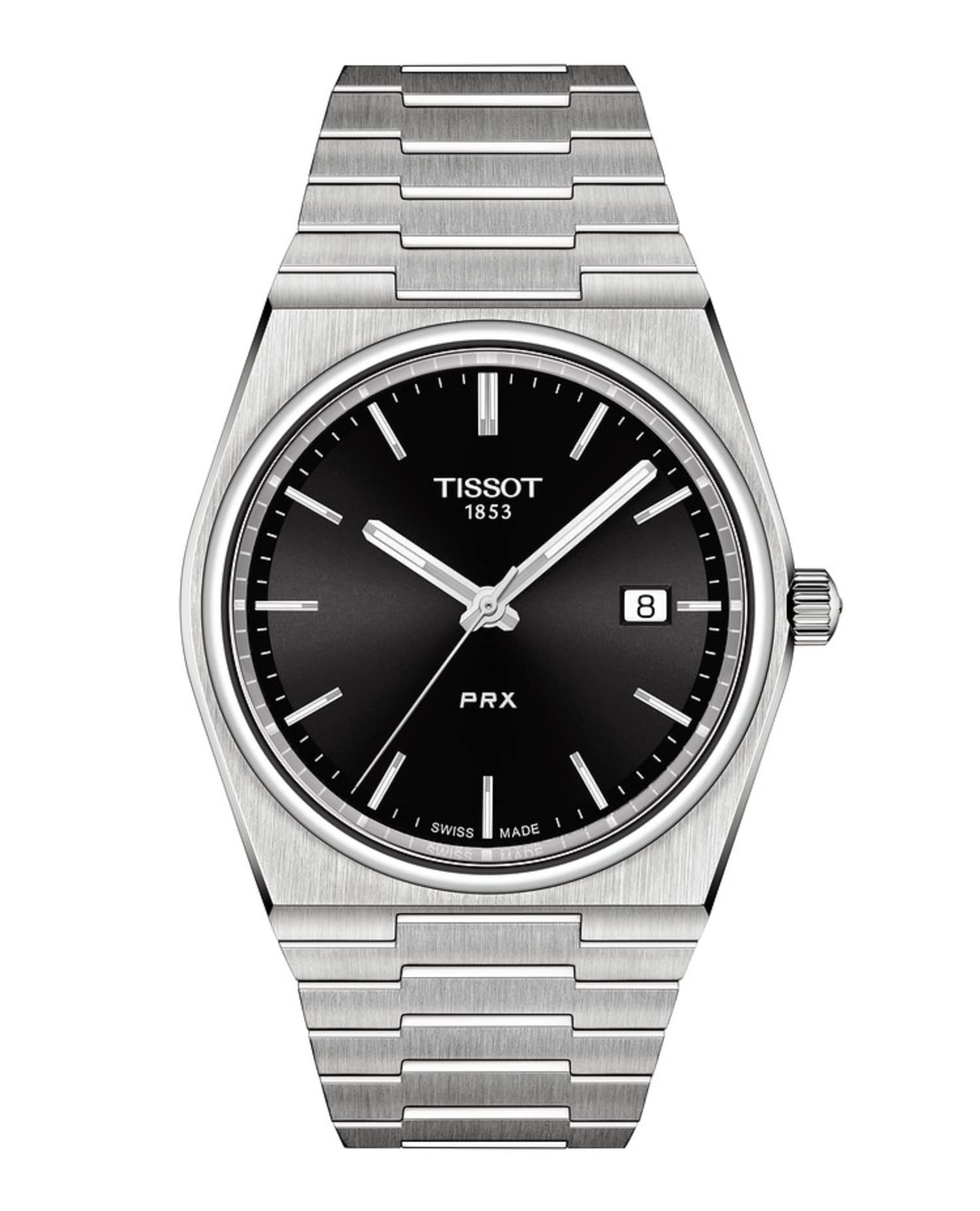 Tissot mens PRX 316L stainless steel case Dress Watch Grey T1374101105100