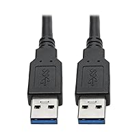Tripp Lite USB 3.0 SuperSpeed A/A Cable for U325 Keystone Panel Mount Couplers Black M/M 6ft 6' (U325-006)