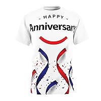 Unisex Cut & Sew Tee Anniversary Edition:Celebrating a Year of Style White