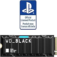 Western Digital 1TB SN850 NVMe SSD for PS5 Consoles Solid State Drive with Heatsink - Gen4 PCIe, M.2 2280, Up to 7,000 MB/s - WDBBKW0010BBK-WRSN