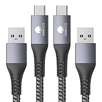 CONMDEX USB A to USB C Cable (10ft, 2-Pack) 10Gbps USB 3.1 Gen 2 Type C Data Transfer Cable, Long Android Auto USB Cable for iPhone 15/15 Plus/15 Pro/15 Pro Max Samsung Galaxy S23 PS5 Controller