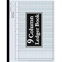 9 Column Ledger Book: Large Print Horizontal Accounting Log Book for Bookkeeping, 9 Column Columnar Pad for Small Business and Personal Use, 120 Pages 9 Column Ledger Book: Large Print Horizontal Accounting Log Book for Bookkeeping, 9 Column Columnar Pad for Small Business and Personal Use, 120 Pages Paperback
