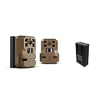 Moultrie Mobile Edge Cellular Trail Camera 2 Pack with Rechargeable Battery | Auto Connect - Nationwide Coverage | HD Video-Audio | Built in Memory | Cloud Storage | 80 ft Low Glow IR LED Flash