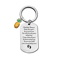 IVF Infertility Jewelry Fertility Prayer Gifts I Hope That All Your Dreams Come True Keychain with Pineapple Charm Infertility Mom Gifts IVF Pregnant Wish Gift IVF Encouragement Gifts for Women