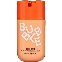 Bubble Skincare Deep Dive AHA + PHA Exfoliating Mask - Gentle Facial Exfoliator with Oil Control - Promotes a More Even Skin Tone - Skin Care Enriched with Azelaic Acid and Willow Bark Extract (45ml)