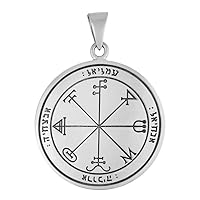 Sterling Silver Third Pentacle of Saturn Talisman for Evocation and Power