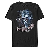 Marvel mens Marvel Spider-man No Way Home Tech Suit Action Profile Shot Men's T-shirt T Shirt, Black, Medium US