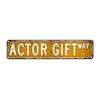 Actor Retro Style Metal Tin Sign Actor Gift Metal Sign Iron Painting Custom Street Sign Profession Plaque Wall Art Metal Tin Sign Quality Metal Sign for Laundry Room Office Birthday Gift to Worker