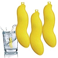 Magic Bottle Cleaning Beans 3Pcs Reusable Bottle Cleaning Beans Pea-Shaped Water Bottle Cleaner Sponges for Bottle Internal Cleaning Yellow Sponges