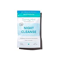 SkinnyMint Night Cleanse Teatox. All-Natural and Compelling Detox Tea. Helps Alleviate Bloating and Restore Digestive Balance. Supports Relaxation.