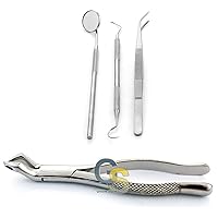 G.S Set of 4 PCS Oral Dental Extraction KIT with EXTRACTING Forceps for Right Upper MOLARS #88R