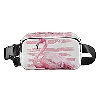 Flamingo Belt Bag for Women Men Water Proof Belt Bags with Adjustable Shoulder Tear Resistant Fashion Waist Packs for Travel