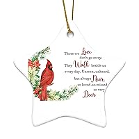 Personalized 3 Inch Those We Love Don't Go Away, They Walk Beside Us Everyday, Unseen, Unheard, But Always Near, So Loved, So Missed, So Very Dear White Ceramic Ornament Holiday Decoration Wedding Orn