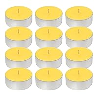 LumaBase Extra Large Citronella Tea Light Candles - Set of 12