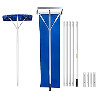 2-in-1 Aluminium Snow Roof Rake, 5-21FT Extendable Roof Rake with 25