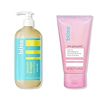 Glow and Cleanse Bundle Jelly Glow Peel™ Cleanser + Soapy Suds Body Wash - Gentle Exfoliation and Hydration - 4 Oz & 17 Fl Oz - Clean, Vegan, Cruelty-Free, and Supremely Blissful