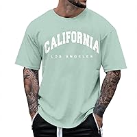 Tshirts Shirts for Men Graphic Vintage Summer Casual Letter Blouse Short Sleeve Round Neck Tops T Shirt Gifts for