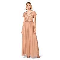 Adrianna Papell Women's Beaded Long Dress