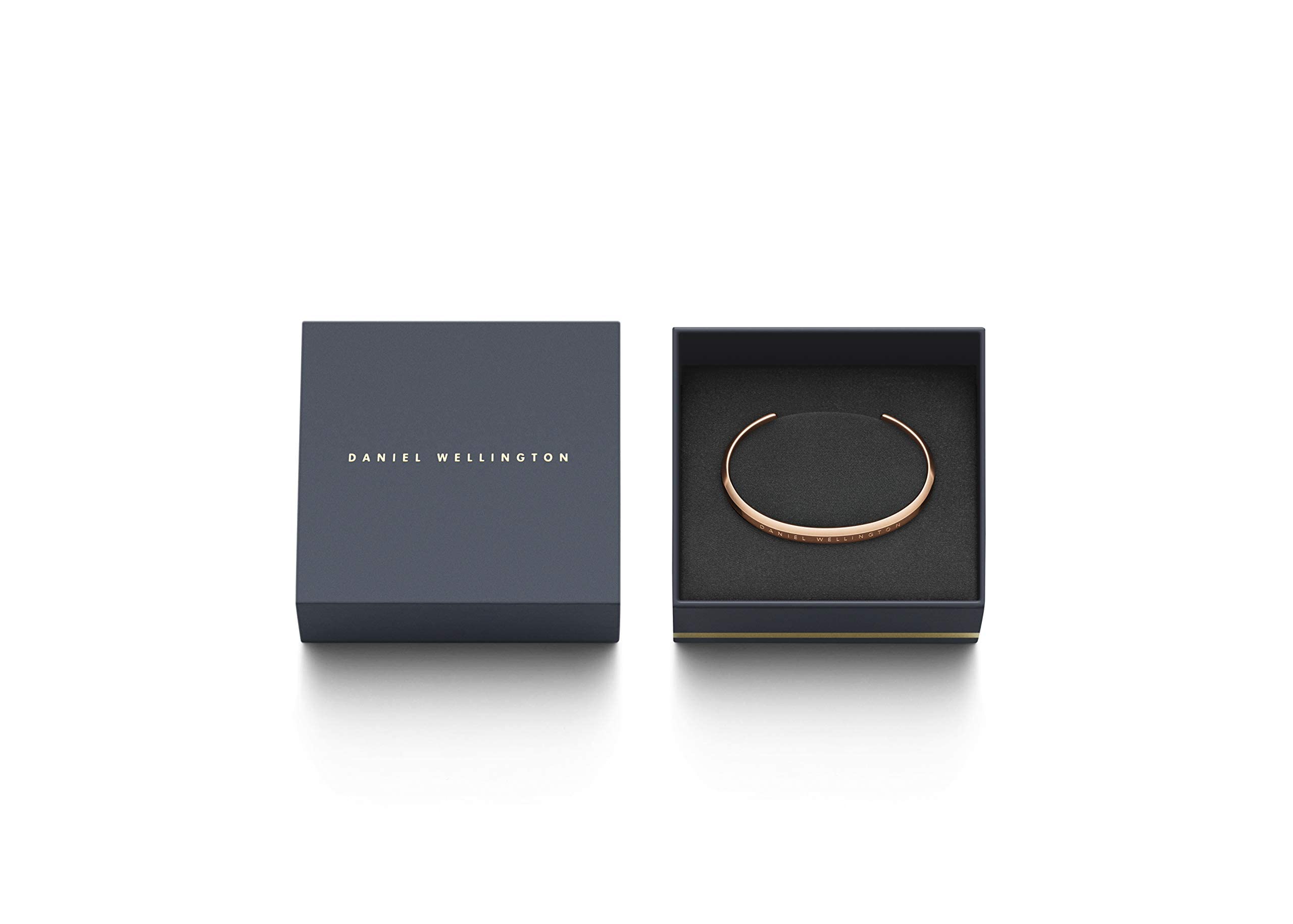 Daniel Wellington Petite Durham 28mm Rose Gold Watch & Classic Cuff Bracelet Size Small, Bundle