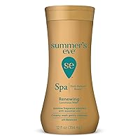 Summer's Eve Spa Daily Intimate Wash, Renewing Cleansing All Over Feminine Body Wash, Jasmine Scented pH-Balanced Feminine Wash, 12oz Bottle