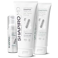 Hair Loss Shampoo, Hair Loss Conditioner, Leave in Foam Bundle for Thinning Hair | Hair Care Set for Thicker, Fuller, and Healthier Looking Hair