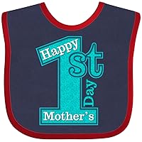 inktastic Happy 1st Mother's Day (blue) Baby Bib