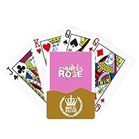 Rose Flowers Blossom Art Deco Fashion Royal Flush Poker Playing Card Game
