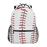 MNSRUU School Backpacks for Girls Kids Baseball Stripes Backapck School Rucksacks Canvas Print Personalised Shoulder Bag Bookbag