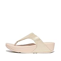 FitFlop Women's Lulu Glitz-Canvas Toe-Post Sandals Wedge