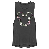 Disney Classic Floral Mickey Women's Muscle Tank