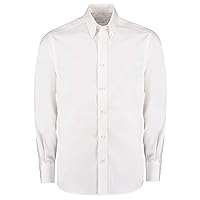 KK188 Men's Tailored Fit Premium Oxford Shirt Long Sleeve - White - 14