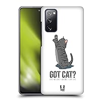 Head Case Designs Grey Got Cat Hard Back Case Compatible with Samsung Galaxy S20 FE / 5G