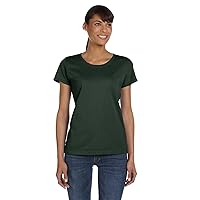 Fruit of the Loom Ladies 5 Oz HD Cotton T-Shirt - Forest Green - S - (Style # L3930R - Original Label)