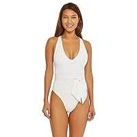 BECCA by Rebecca Virtue Womens Solid Polyester One-Piece Swimsuit