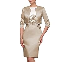Sheath/Column Elegant Mother of The Bride Dress Sleeveless Knee-Length Boat Neck Cocktail Dress 2024