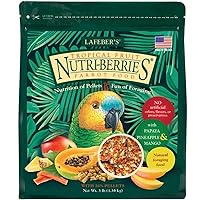 LAFEBER'S Tropical Fruit Nutri-Berries Pet Bird Food, Made with Non-GMO and Human-Grade Ingredients, for Parrots, 3 lb