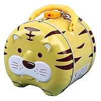 Cute & Attractive Cartoon Cat Metal Piggy Bank with Secure Lock & 2 Keys for Kids, Money Saving Coin Box for Boys & Girls (Pack of 1, Multicolor)