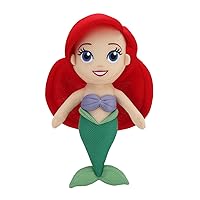 Aqua Pals Disney Classic Ariel Plush Water Toy for Kids Ages 2+ with AquaDry™ Technology, Washable Plush Doll Toy for Pool and Bathtub, Medium, Red/Green