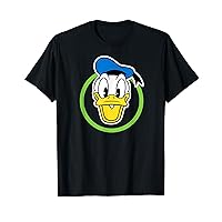 Amazon Essentials Donald Duck Green Circle Portrait T-Shirt