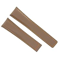 Ewatchparts 20MM LEATHER BAND SMOOTH STRAP COMPATIBLE WITH TAG HEUER CARRERA WATCH CV2013-FC6234 TAN OS