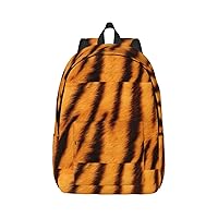 Tiger Striped Pattern Large Capacity Backpack, Men'S And Women'S Fashionable Travel Backpack, Leisure Work Bag,