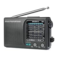 Portable Radio FM MW(AM) SW(Shortwave) 9 Bands World Receiver Retro Pocket Speaker