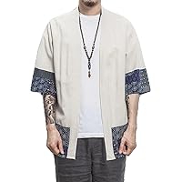 Summer Cotton Clothing Men' Kimono Kimonos for Men Japan Shirt Clothes