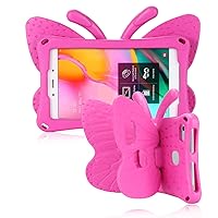 JGY Lenovo Tab M9 2023 Kids Tablet Case for Kids Pretty Butterfly Case for Kids Girl EVA Foam Full Cover Sturdy Lenovo Tab M9 case with Stand Pencil Holder Shockproof Rugged Case (Rose)