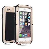 Luxury Doom Armor Life Shock Dropproof Shockproof Metal Aluminum + Silicone Protective Case for 13 12 11 Plus X XS MAX 2022 (Color : Gold, Size : for iPhone se 2020)