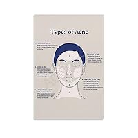 Skin Clinic Posters Guide to The Causes of Acne on Different Parts of The Face Reference Poster Canvas Painting Posters And Prints Wall Art Pictures for Living Room Bedroom Decor 08x12inch(20x30cm) U