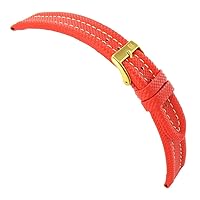 18mm Morellato Gommy Red White Stitched Rubber Water Resistant Watch Band 1449