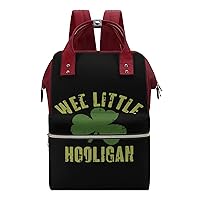 Wee Little Hooligan Durable Travel Laptop Hiking Backpack Waterproof Fashion Print Bag for Work Park Red-Style