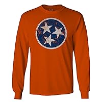 Vintage Retro Distressed Graphic Tennessee Flag USA Long Sleeve Men's