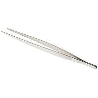Mercer Culinary 18-8 Stainless Steel Chef Plating Tongs, Straight Tip, 11-3/4 Inch